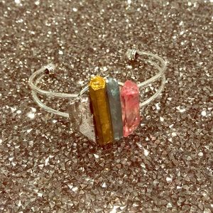Raw crystal cuff